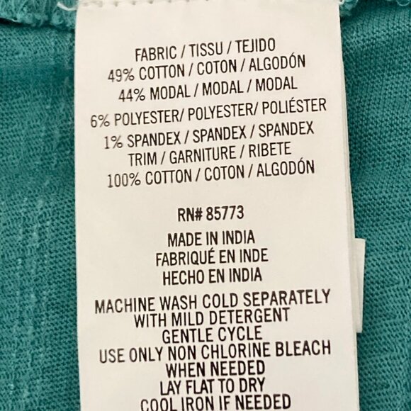 O'Neil Teal Embroidered Lace Trim Peplum Cami Pull String Top Sz S NWT - Picture 9 of 16